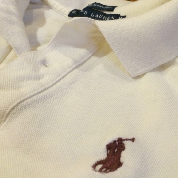 Ralph Lauren THE SKINNY POLO short sleeve polo shirt, women's size XL cotton yellow type Vintage Second Hand